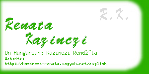 renata kazinczi business card